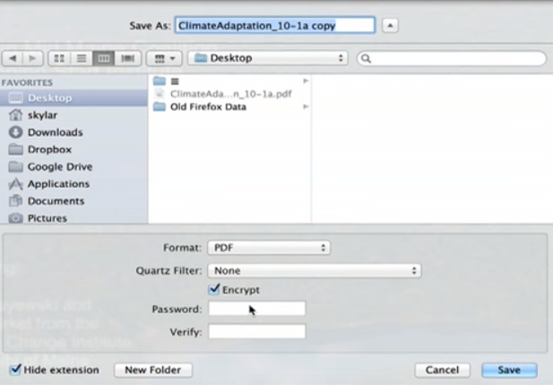 encrypt PDF mac